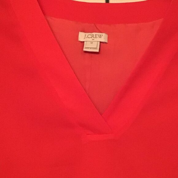 J CREW Poppy Red Ruffle Swing Dress - Picture 5 of 5
